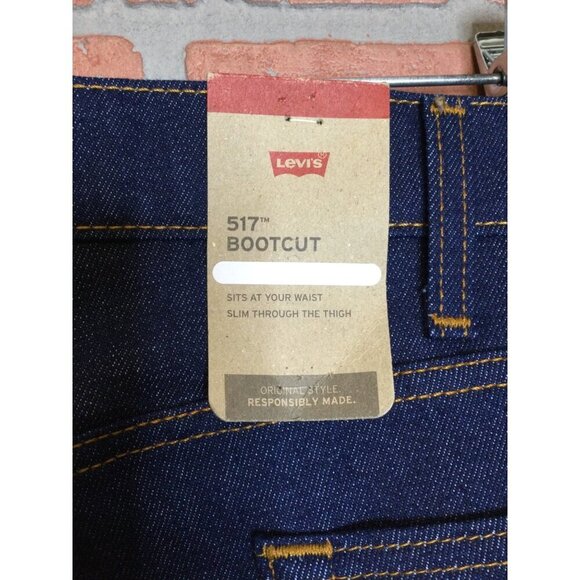 NWT Levi's Men's Denim 517 Bootcut Jeans Pockets Dark Wash Blue Size 44 X 32 - Picture 6 of 8